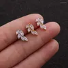Stud Earrings 1PC Drop Dangle Ear Piercing Stainless Steel Women Crystal Jewelry Gifts Cartilage