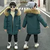 Пуховое пальто, детская зимняя куртка для маленьких мальчиков и девочек, утепленная теплая куртка с капюшоном из искусственного меха, детская парка, одежда для детей 412 лет, верхняя одежда для подростков, снеговик 231109