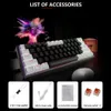 キーボードMucai Mini Mechanical Keyboard Portable USB Gaming Red Switch 61キー配線分離可能ケーブルRGBバックライトスワップ可能MK61 231109