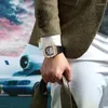 Relógios de pulso relógio para homens mulheres moda negócios luxo marca superior onola relógios quartzo à prova dwaterproof água esportes presente natal