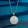 Pendentif Colliers Qiamni de Metatron Sigil Collier Amulette en acier inoxydable Viking Talisman Bijoux pour hommes Femmes