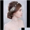 Haar sieraden sier kleur kristal parel bruids hoofdband tiara wijnstok kopstuk decoratieve vrouwen accessoires sqril drop levering dhnrj