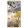 Horloges murales Creative Muet Design moderne Grande horloge Silencieux Cristal Porcelaine Canapé Fond Décoration Mode Décor À La Maison