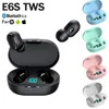 E6s mini tws fones de ouvido sem fio alta fidelidade som bluetooth 5.0 com microfone duplo led display digital emparelhamento automático a6s atualizar cores