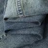 Men's Tracksuits Classic Simple Jeans Sets Solid Blue Slim Stretch Long Sleeve Denim Jacket And Pants 2pcs Set Autumn Business Daily Wear
