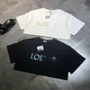 レディースデザイナーTシャツを厳密に選択するLOEの漫画ドッグプリントショートスリーブのTシャツINSアウターウエアボトムの純粋なトップ