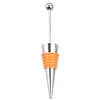 Bar Tool Fancy Gadget Add a bead Jewelry Rhinestone Lampwork Decorative Beaded Wine Bottle Stopper Zinc Alloy Silver Beadable Kitchen Spoon Opener cake Tools