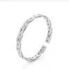 Bangle S925 Sterling Silver Woven Open Bracelet for Men and Women Retro National Style Love Interwoven Couple Luxury Jewelry Gift 231109