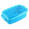 Ta ut containrar matlagring bento lådor barn frukt snacks mikrovågsugn lunchlådor (slumpmässig färg 1 st) frysväskor