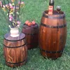 Garden Decorations Ornaments Rustic Bucket Planter Wooden Barrel Po Prop