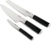 Facas Alto Carbono 1.4116 Talheres de Aço 3 Peças C/Rolo de Faca Alemão 6.5" Faca Santoku Butte