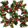 Christmas Decorations Christmas Garland with Lights Berry Door Table Garland Christmas Decorations Lighted Garlands for Stairs Railing Fireplace 231110