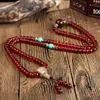 Strand Haute Qualité Naturel Tibet Jokhang Temple Vieille Corne De Mouton Poli Barils Perles 108 Mala Main Cordes Hommes Et Femmes Bracelet