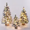 Juldekorationer 60cmsnowflake Tree Light 45cm Strip 2024 Flocked öppen spis inomhus dekoration parti 231110