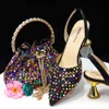 Party High Heeled Women's Single Shoe Full Diamond Stor storlek 42 43 ihopkopplad med samma design Guld BOCKET BAG 231115