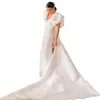 Vestidos de noiva de sereia sólida simples, vestidos de noiva de colarinho quadrado roques vestidos de noiva elástica longa e elástica