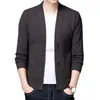 Ponts-pulls masculins au printemps Automne Pop Men's Brand Fashion Business Cound Counter Color V-Neck Tricoted Cardigan Pull Cardigan Mentes Mentes / S-3XL ZLN231110