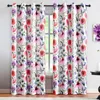 Cortina da janela da flor de cortinas elegantes, cortinas estampadas florais para o quarto da sala de estar decoração de cozinha cortinas de alto sombreamento (70%-90%)