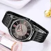 Armbandsur modeklocka för kvinnor Wriswatch Casual Quartz Ladies Watches Black Stainless Steel Strap 042505