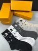 디자이너 남성 여성 양말 양말 브랜드 편지 인쇄 캐주얼 가을 순수면 스포츠 장거리 니트 따뜻한 겨울 남성 패션 안락함 상자