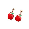 Boucles d'oreilles pendantes en alliage de fruits Cool pour femmes, bijoux amusants en forme de plante mignonne