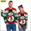 Damestruien 2023 jaar sweatshirt voor vrouwelijke mannen lelijke wintertruien met mouw oneck zachte kerstboom print pullovers maxi oversized 231110
