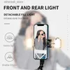 Selfie Monopiedi Telefono Selfie Stick con treppiede Anello luminoso Lampada a LED per supporto cellulare Supporto per smartphone Monopiede Bluetooth Asta telescopica Pau Q231110