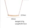 Pendanthalsband 1PC Crystal Horizontal Bar Name Halsband i rostfritt stål Anpassat meddelande Mor F1507