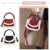 Bolsos de noche Mujeres Top Handle Monedero Moda Mullido Tote Sling Bag Casual Fuzzy Crossbody Furry Satchel Hobo Viajes de invierno