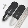 UT-Combat Mini Black 204P Exocet Bounty Hunter Auto Knives D2 Blade T6 Aluminum Handle Tactical Hunt Camp Self-defense Rescue Pocket Knife EDC Tools