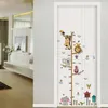 Wall Clocks Animal Height Measurement Decal Removable Zoo Pattern Growth Chart Stickers Mural Nursery Room Decoration Accessories