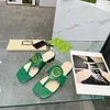 2023-Sandali moda pantofole di marca di lusso case da uomo e da donna moda infradito in pelle classica Dearfoam scarpe piatte a doppio bottone pantofole sfocate