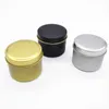 Wholesale 2oz Metal Round Tin spice jars Containers Storage Aluminum Tins Jars Candle jar Screw Top Tin Cans for Store Spices Candies Tea