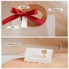 Gift Wrap 10st Pu Leather Tote Bag with Ribbon Tag Card Frosted Transparent Gift Bag Wedding Party Decoration Party Favors Gift Packaging 231109
