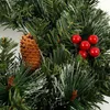 장식용 꽃 화환 1827m 크리스마스 LED 화환 장식 화환 등나무 녹색 인공 크리스마스 트리 배너 EL 231109