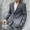 2023 Ternos Masculinos Blazers Roupas Ocidentais Designer de Roupas Masculinas Clássicas com Estampa de Cartas Blazer Outono Casaco de Luxo Casaco Slim Fit Carta Patchwork Feminino Vestido Calças