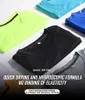 Camisetas masculinas de seda de seda de seda comprida seção fina de mola masculina seca rápida camiseta respirável