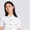 Women's Jackets designer 2023 B Family Summer Gold Button Style Klein Blue Knitted Cardigan Slim Fit Short Top NXLU