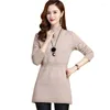 Pulls pour femmes demi-col roulé pull 2023 automne hiver épaissir fond chemise robe femme tricoté pulls A1305