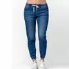 Damesjeans Casual jogger broek Elastische sexy skinny potlood jeans voor vrouwen leggings jeans hoge taille dames denim drawstring broek 230410