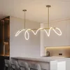 Lampadari Lampadario a soffitto a LED a tubo lungo in ottone di lusso per tavolo da pranzo, cucina, bar, illuminazione a sospensione, lampada a sospensione per interni