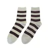 Men's Socks Mixed-Color Fashion Trendy Casual Striped Breathable Simple Man Basic Crew Comfortable Long Soft