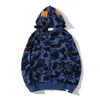 Sweat à capuche de créateur pour hommes Hoodies de requin à zipage complet pour femme camouflage noir veste à capuche bleu sweat à capuche