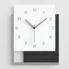 Duvar saatleri pille çalışan kare saat modern tasarım lüks sessiz oturma odası minimalist orologio da parete ev ad50wc