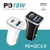 12W شاحن سيارة PD USB Dual Port Phone Chargring 2.4A منفذ مزدوج بدون حزمة