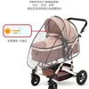 Winkelwagenhoezen Universele kinderwagen regenhoes baby-auto weer wind zonnescherm transparant ademend trolley paraplu regenjas accessoires 231109