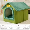 Casa de cachorro interior aconchegante cama para animais de estimação dobrável inverno quente ninho de gato com almofada para cães pequenos médios grandes gatos acessórios para animais de estimação novo