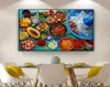 Kök tema korn och kryddor affischer och tryck duk målningar väggkonst bild för restaurang heminredning cuadros nr ram2670744