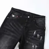 American High Street Black Paint Used Live Network Red Purple Brand Jeans