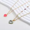 Collier avec pendentif d'amour creux rétro pour femmes, breloques à la mode, couleur or, en acier inoxydable, bijoux cadeaux de saint-valentin, étanche